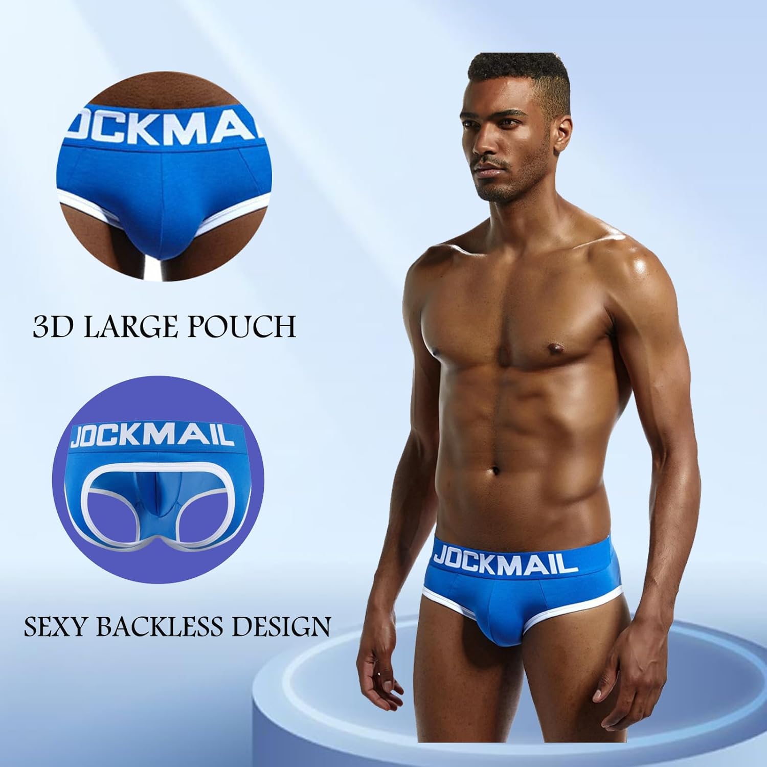 JOCKMAIL Mens Jockstrap Cotton Briefs Breathable Athletic Underwear for Athletic Supporter - Image 3