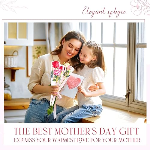 Miniatura 6 de Sayglossy 150 bolsas de flores para el día de la madre, bolsas de regalo para ramos de flores, papel frontal transparente, embalaje floral, funda de