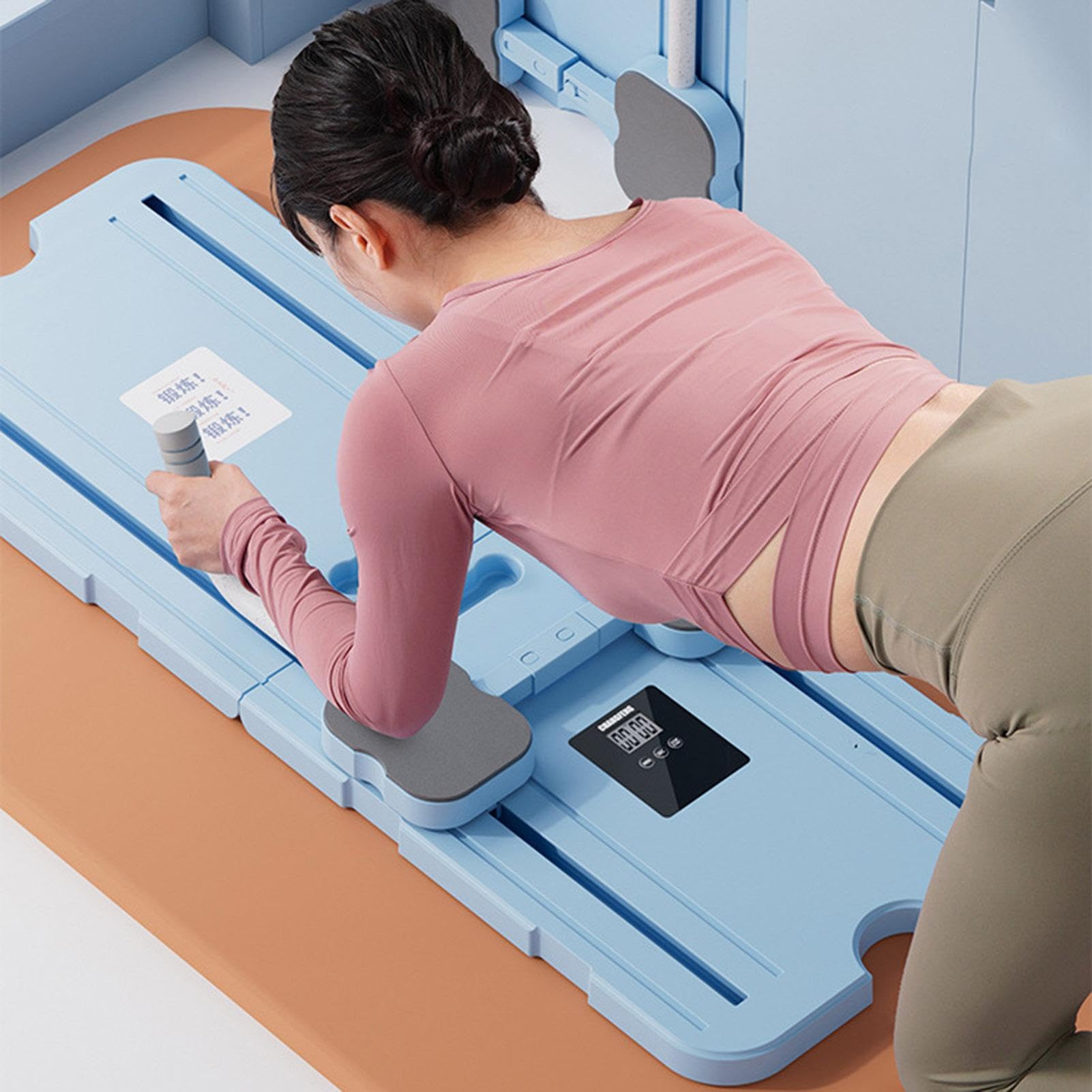 Pilates, riformatore per pilates, pieghevole, per pilates, fitness, multifunzione, con rimbalzo automatico, ruota addominale, supporto , allenamento addominale | multifunzione, con rimbalzo automatico, ruota addominale, supporto , allenamento addominale