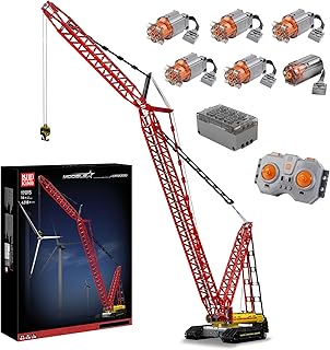 Mould King 17015 Technology Crawler Crane Building Block Kit, RC Tower Crane Model Toys, Heavy Duty Crawler Crane with Motors, Construction Vehicle Toys for Kids, 4318 pcs