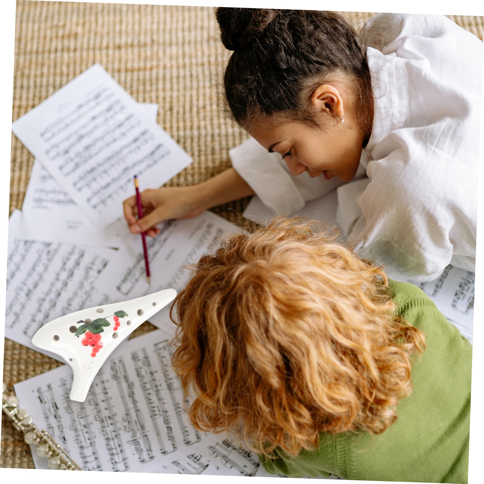 ERINGOGO Ocarina Musical Instrument Ocarina Hand 6- Painting for Painted Holes Practice Beginner Clay Musical Instruments Music Ceramics