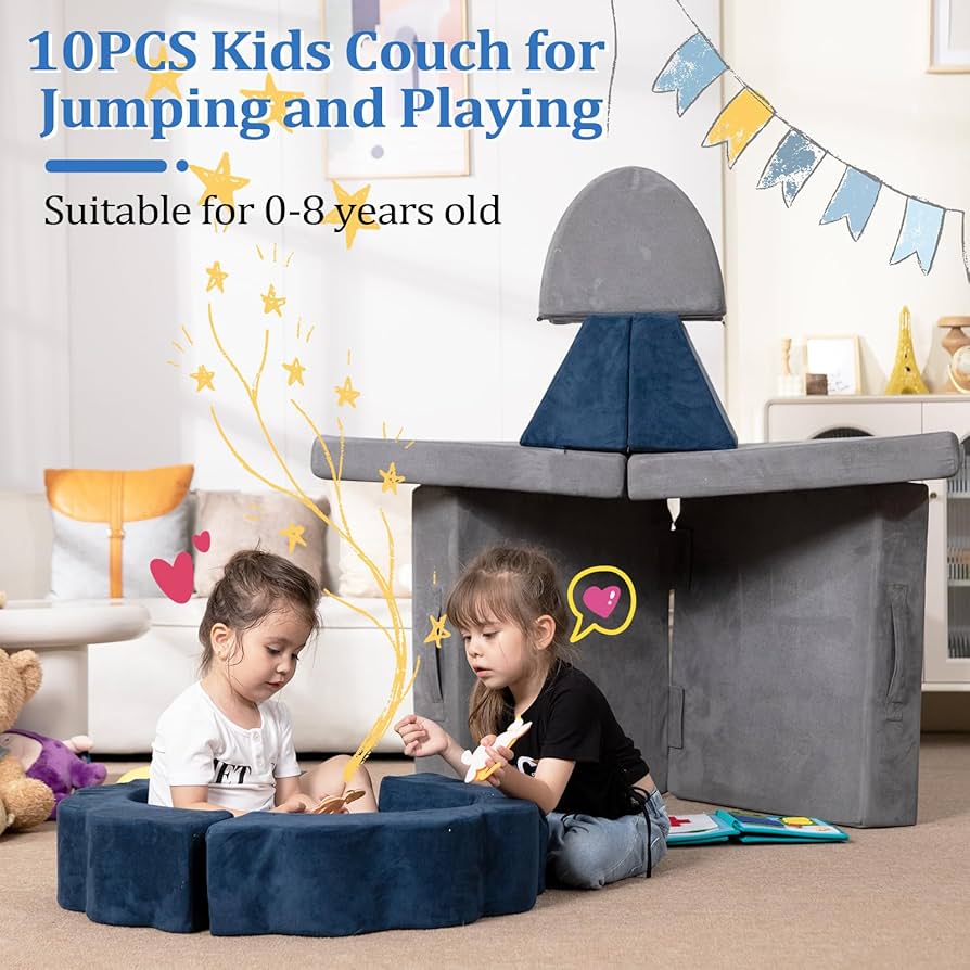 アウルキッズ Amazon.com: LOAOL Kids Couch 10PCS, Modular Kids Play Couch