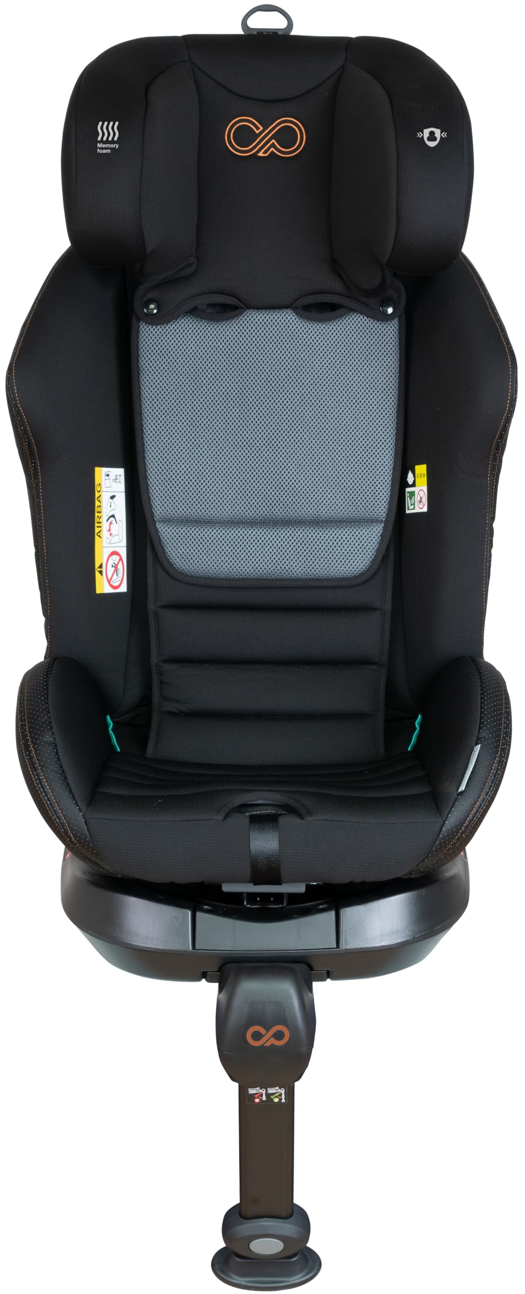 Casualplay Siège auto Revol XL Isize pivotant avec isofix et pied d'appui, groupe 0 1 2 3 de 0 à 12 ans ou de 40 à 150 cm de hauteur et dispositif de protection latérale SPS, noir