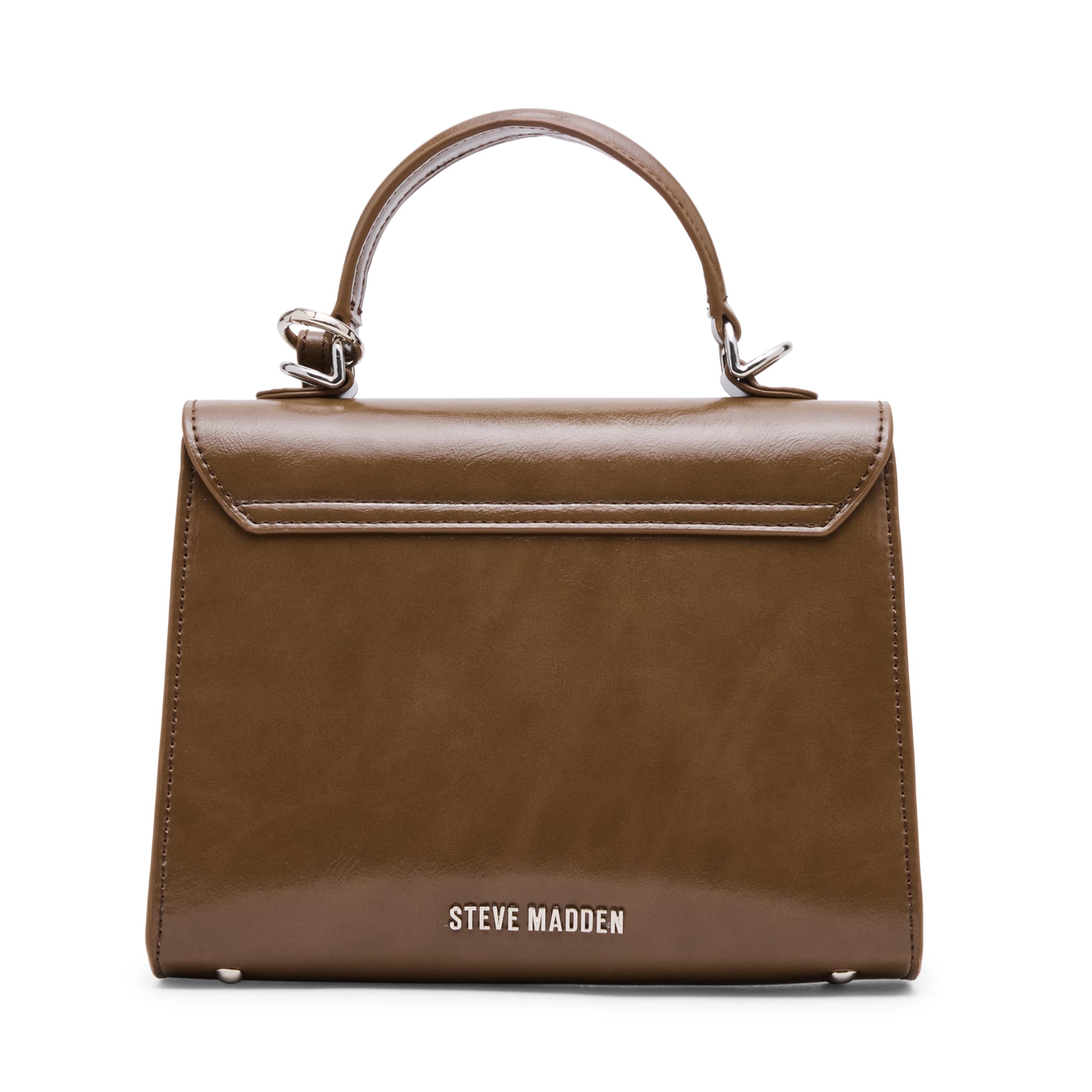 Steve Madden Top Handle Crossbody, Bolso Bandolera Elloise con asa Superior Mujeres, Verde Oliva, Talla única