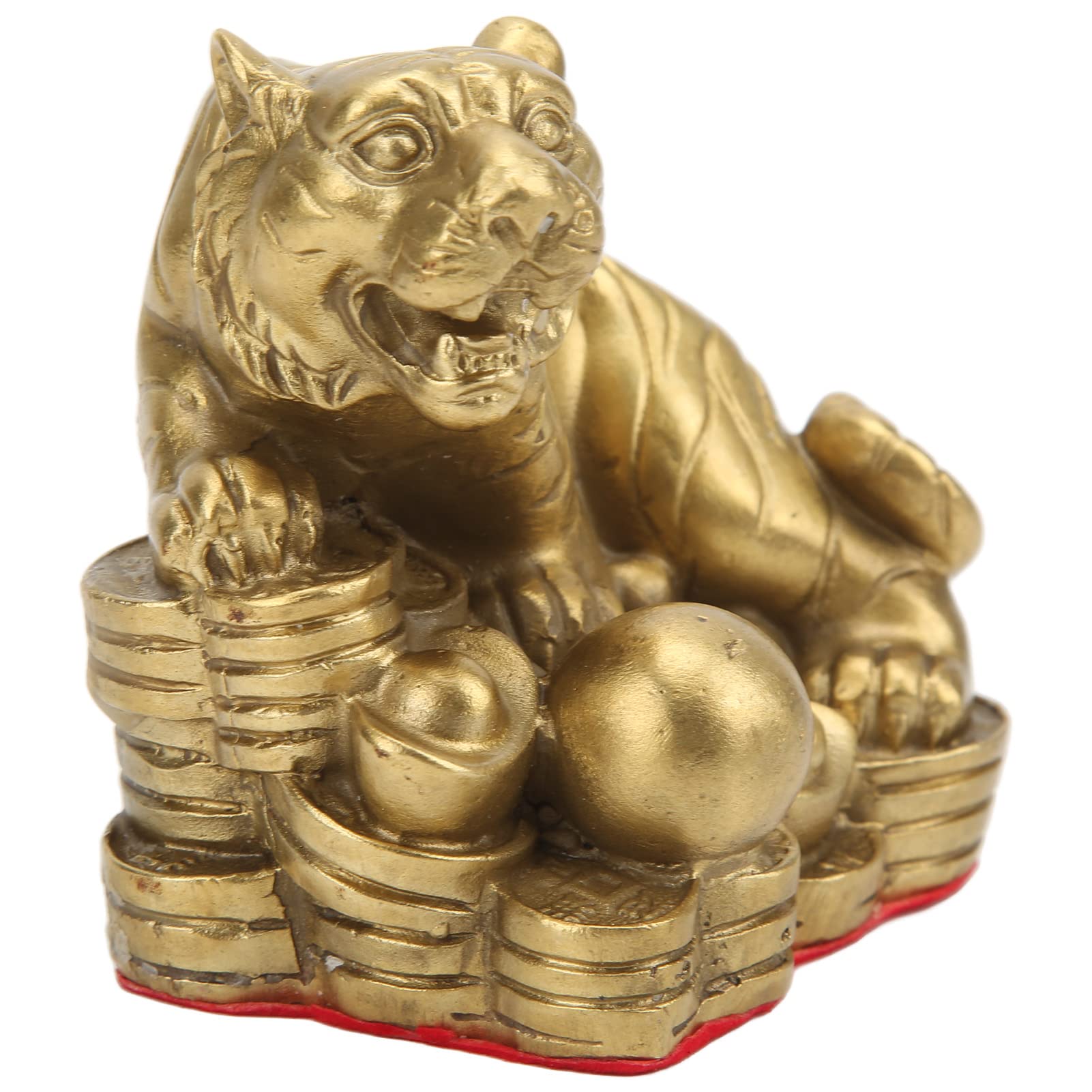 Brass Tiger Statue, Easy to Clean Brings Fortune Sturdy Durable Great Decoration Chinese New Year Tiger for Dorm for Office for Bedroom