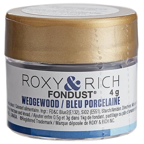 Roxy & Rich Fondust - Colorante alimenticio en polvo, 0.14 oz Wedgewood