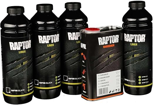 U-POL Products 0820 Raptor Black Truck Bed Liner Kit - 4 Liter
