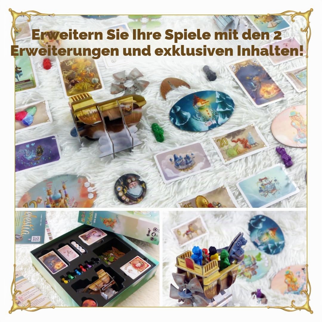 Blam! Celestia Big Box • Integral Collector Basisspiel + 2 Erweiterungen Gesellschaftsspiel für die Familie - Brettspiel - für 2 bis 6 Spieler - ab 8 Jahren - 30 Minuten