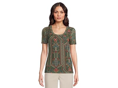 Johnny Was Nanette Short Sleeve Mesh T-Shirts Women