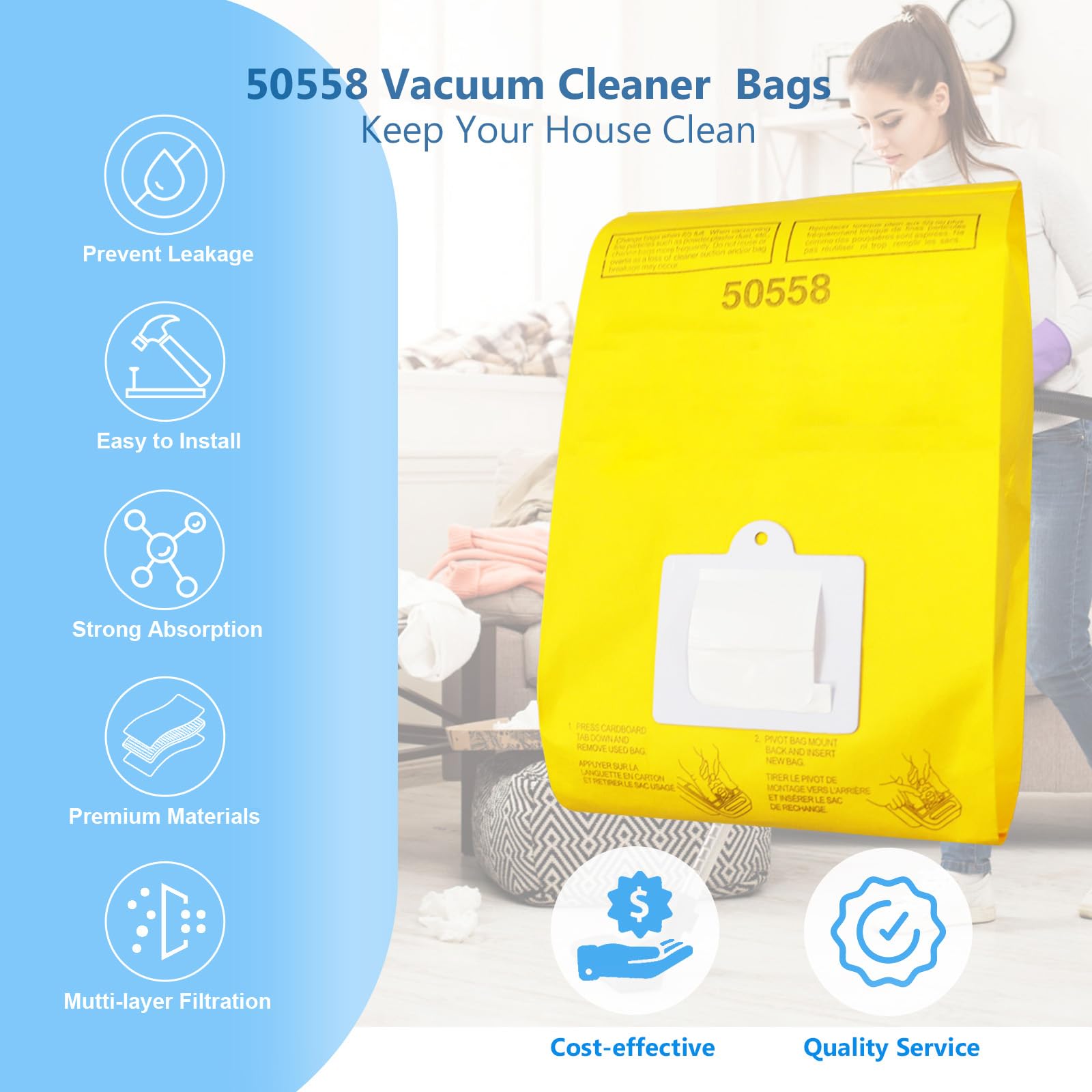 Replacement Vacuum Bags for Kenmore Canister Vacuum Type C Q