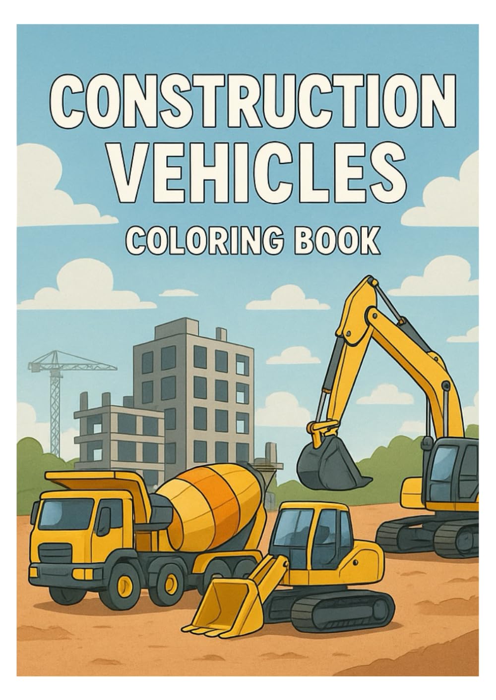 Construction Vehicles / Coloring Book