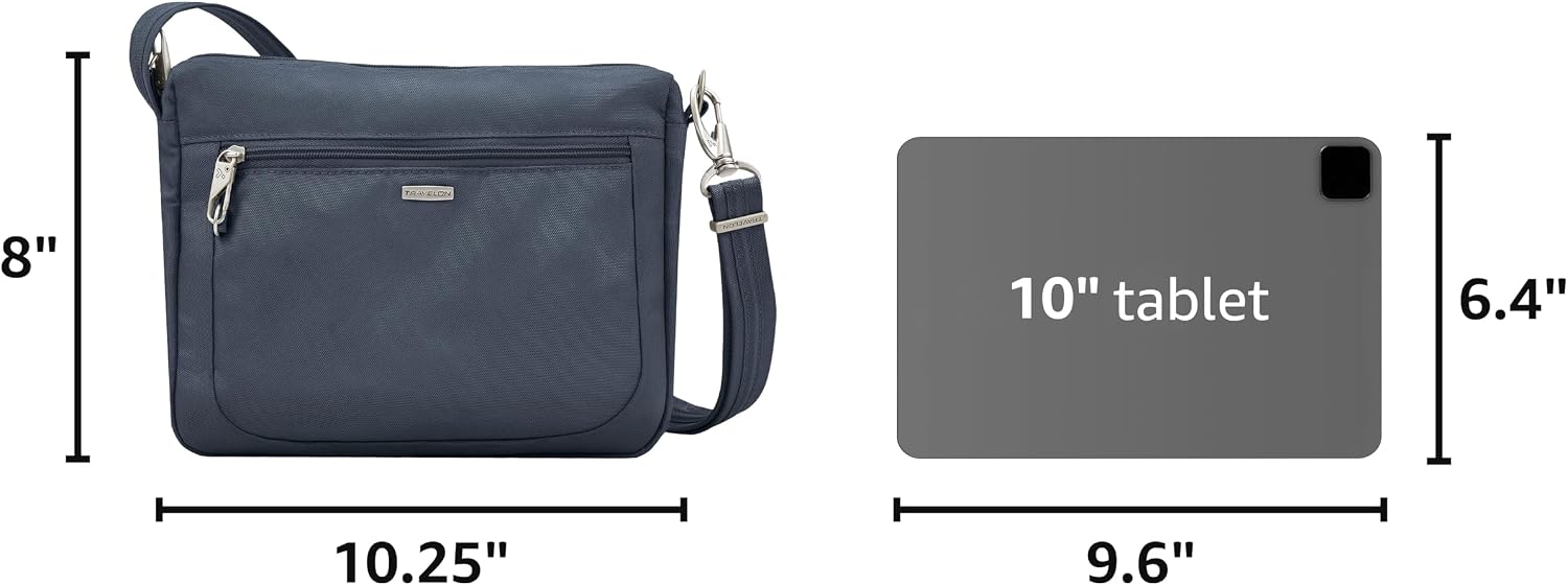 Travelon Cartera Cruzada Antirobo Clasica Pequena - Pa que no te roben 4
