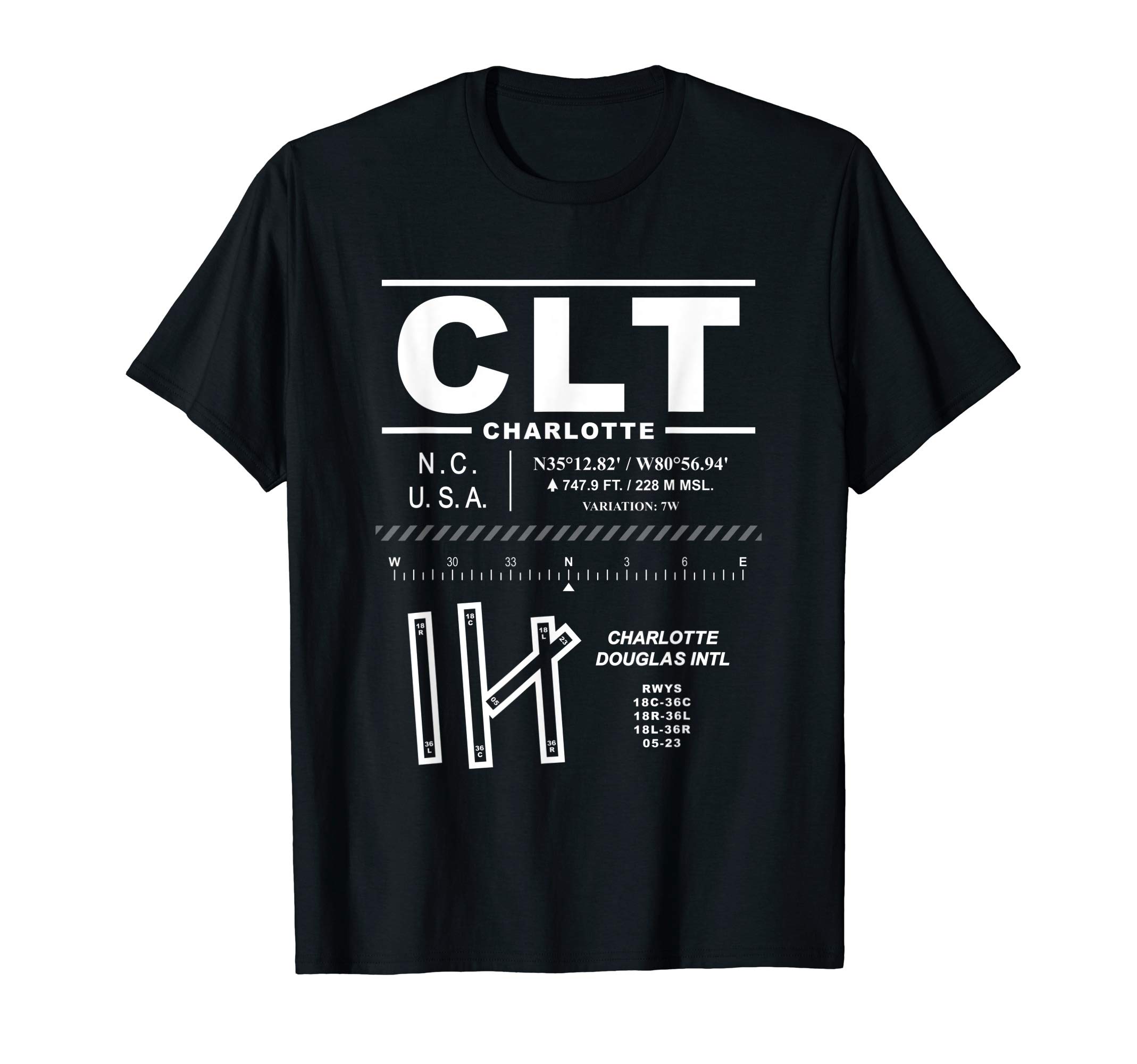 Charlotte Douglas International Airport North Carolina CLT T-Shirt