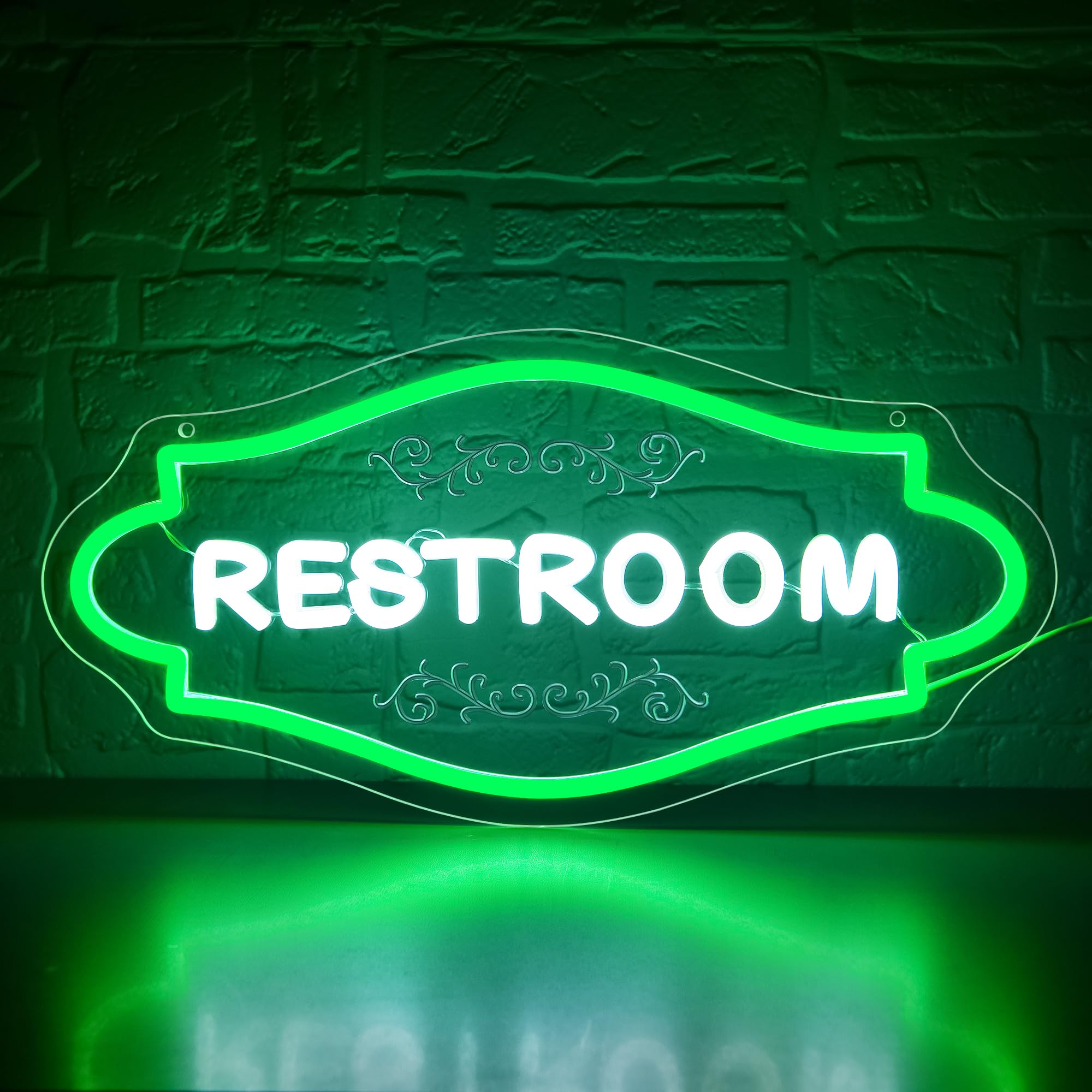 Insegna al neon per bagno, decorazione da parete, dimmerabile, luce al neon per bagno di casa, luce LED per spazi commerciali, regalo di compleanno per proprietari di bar, casa e ospitalità