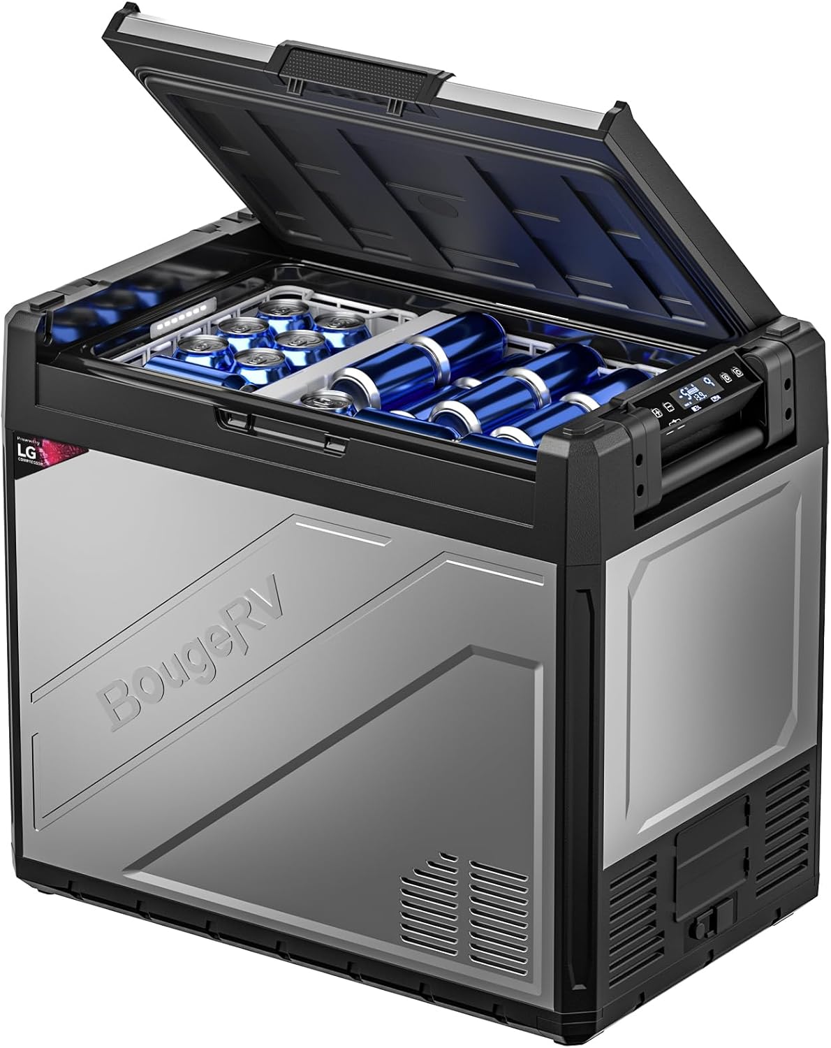 BougeRV 12 Volt Portable Refrigerator, 81 Quart Rocky V2.0 Dual Zone Car Fridge Freezer with LG Compressor, Compressor Cooler with App Control 12/24V DC, 110~240V AC for Camping, Travel, RV, Truck BougeRV 12 Volt Portable Refrigerator, 81 Quart Rocky V2.0 Dual Zone Car Fridge Freezer with LG Compressor, Compressor Cooler with App Control 12/24V DC, 110~240V AC for Camping, Travel, RV, Truck
