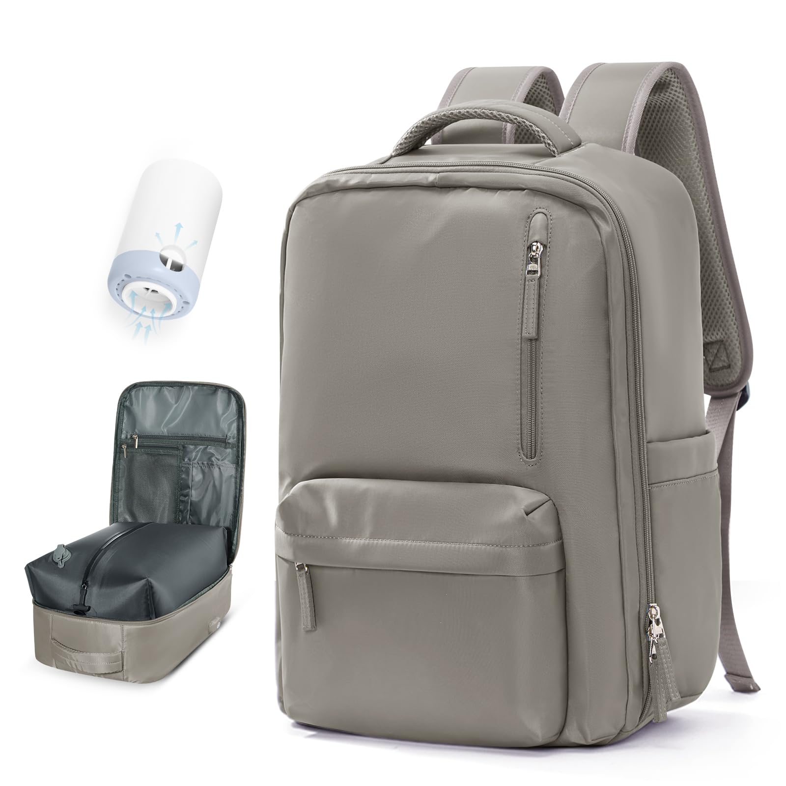 BJLFS Borse da Cabina per Ryanair 40×20×25 Zaino da Viaggio con Sottovuoto Bagaglio a Mano Easyjet 45×36×20,Zaino con sistema di compressione,Zaino Casual per laptop da 14 pollici per scuola