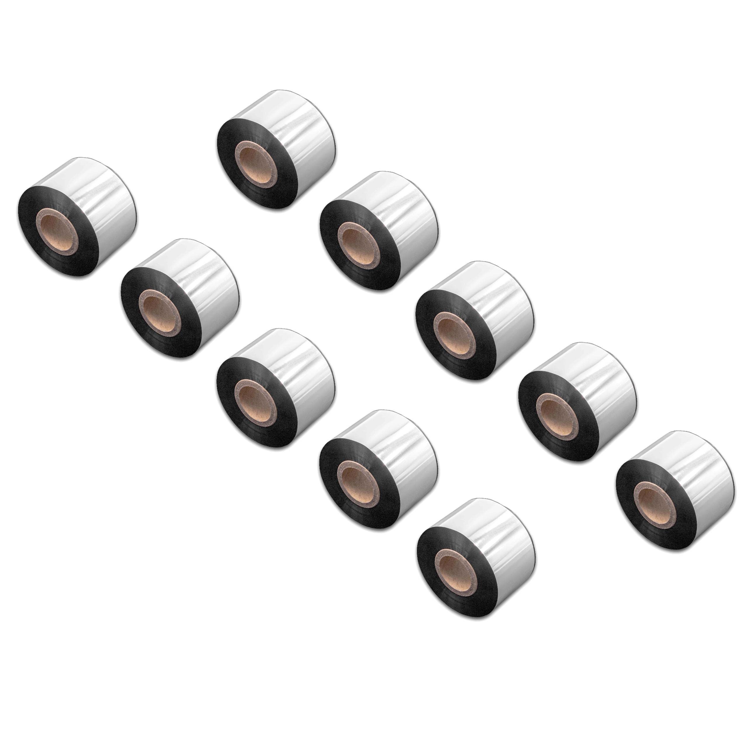 vhbw 10x nastro trasferimento termico compatibile con Bixolon Samsung SLP-TX403 etichettatrice, indelebile, 40mmx300m, cera/resina