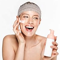 Vista 4 de Chuangdi 100 diademas desechables de spa, suaves y no tejidas, bandas elásticas para la cabeza, tela elástica para el cuidado de la piel