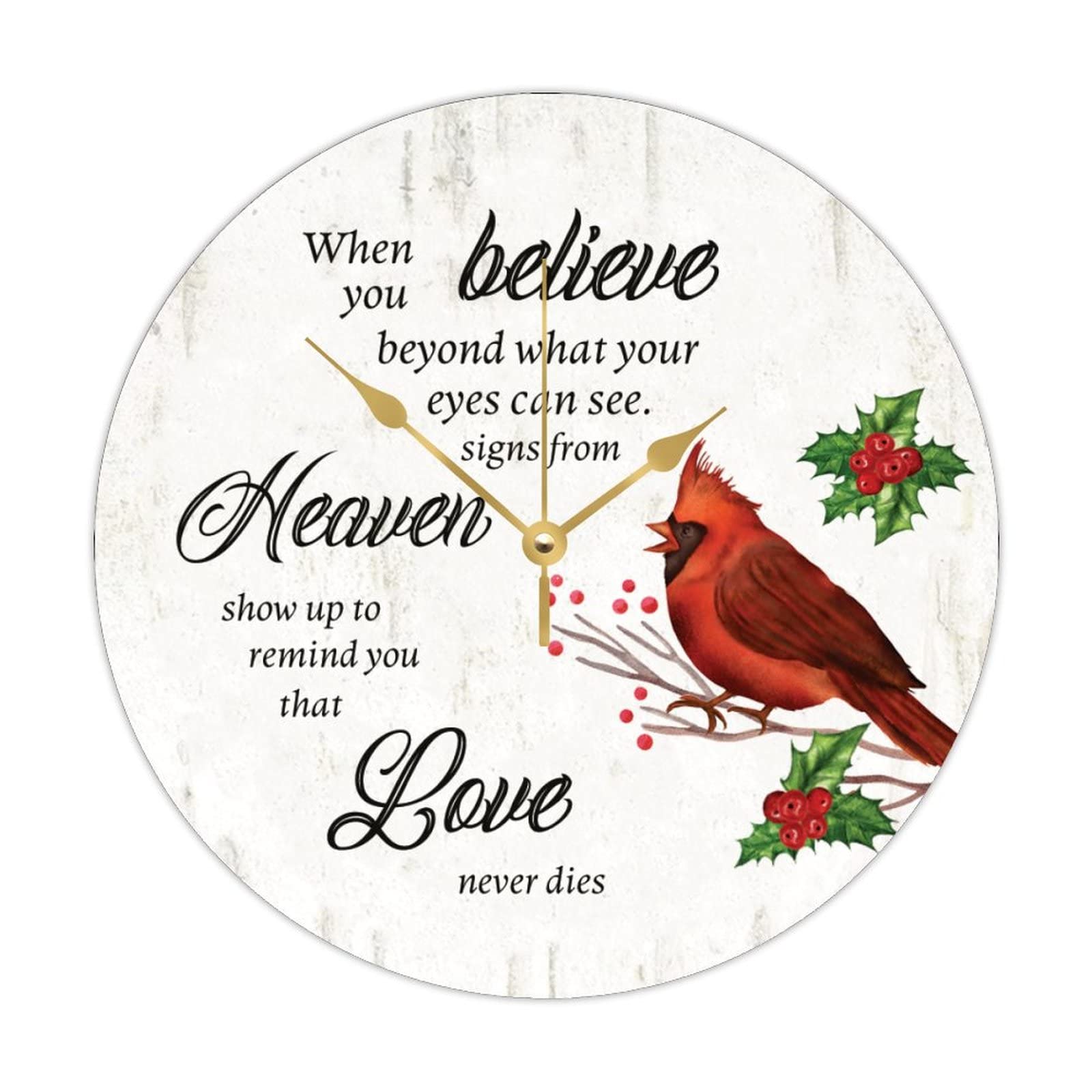 Horloge ronde en bois bonhomme de neige 38 cm pour decoration cuisine