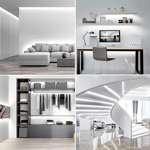 Miniatura 4 de LE tira de luces LED flexible 164 pies 12V cinta de LED tono blanco diurno 6000K 300 unidades de LED SMD 2835 no resistente al agua listón de LED