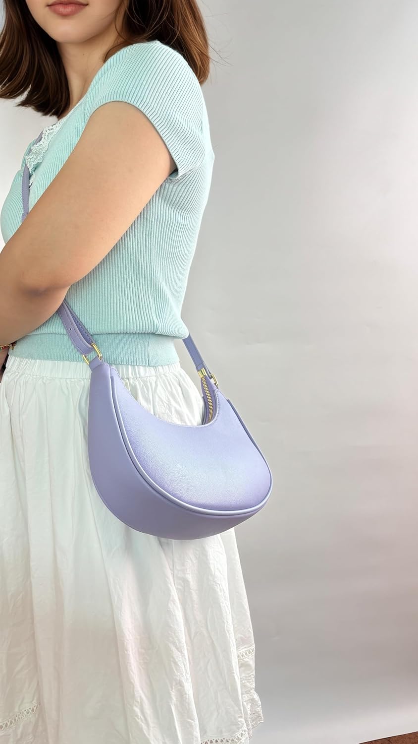 Barabum Small Shoulder Bag for Women Crescent Purse Y2K Trendy Clutch Handbags - Image 2