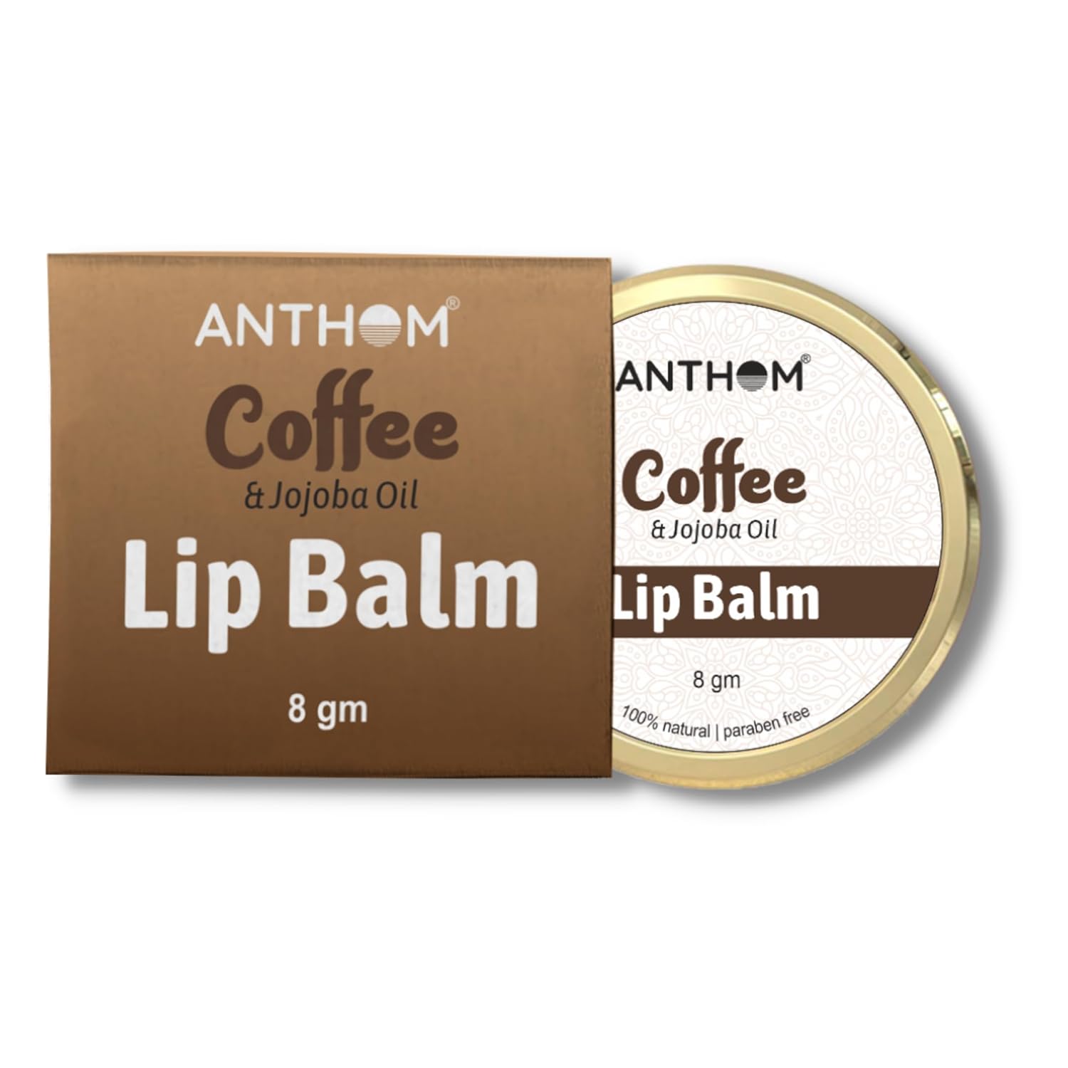 Anthom Coffee Lip Balm | For Dry/Chapped Lips | Dark Lips To Lighten With Shea Butter, Cocoa Butter & Jojoba Oil | For Men & Women | 8 gm