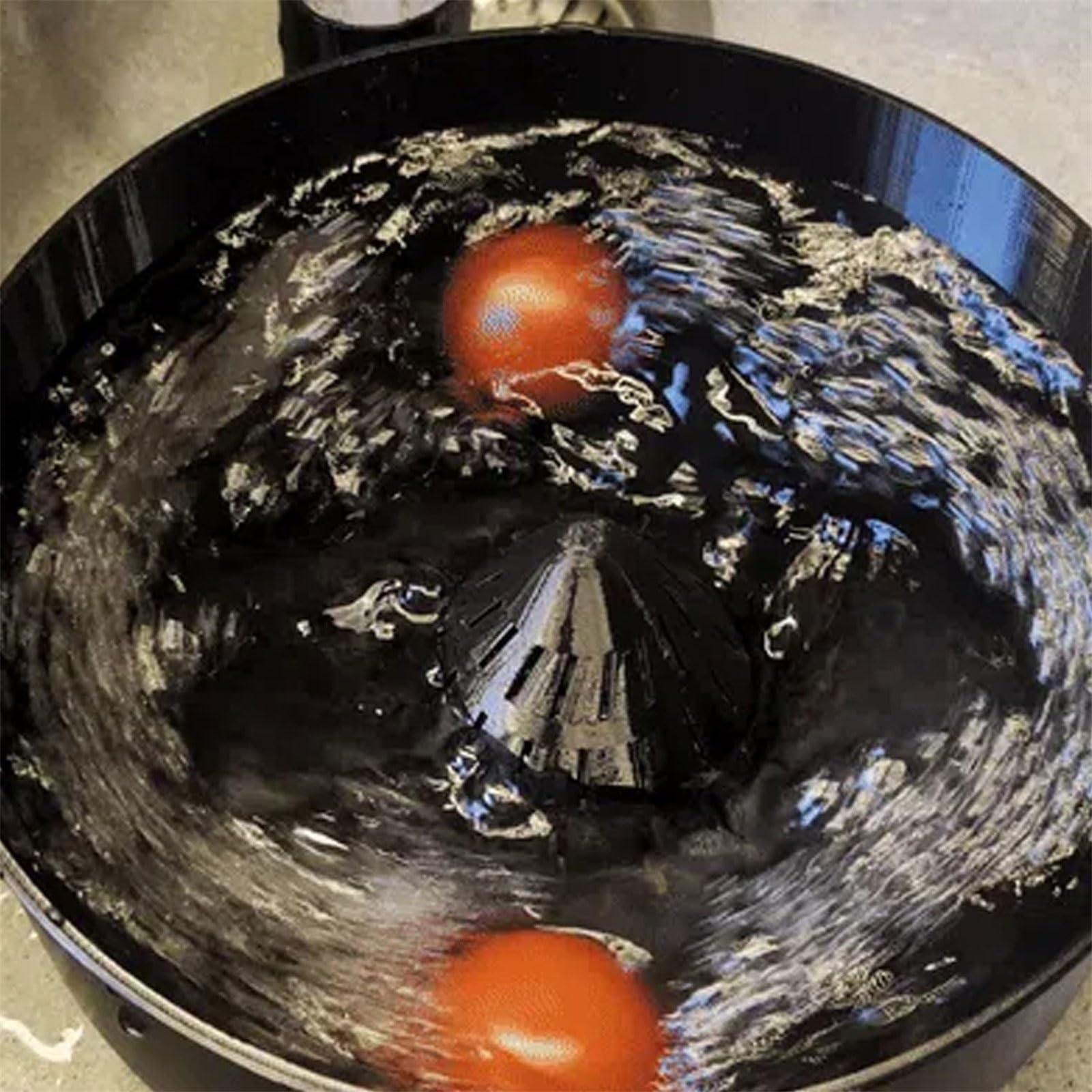 Detergente per frutta e verdura modellato automatico, con meccanismo di scarico integrato per un lavaggio accurato