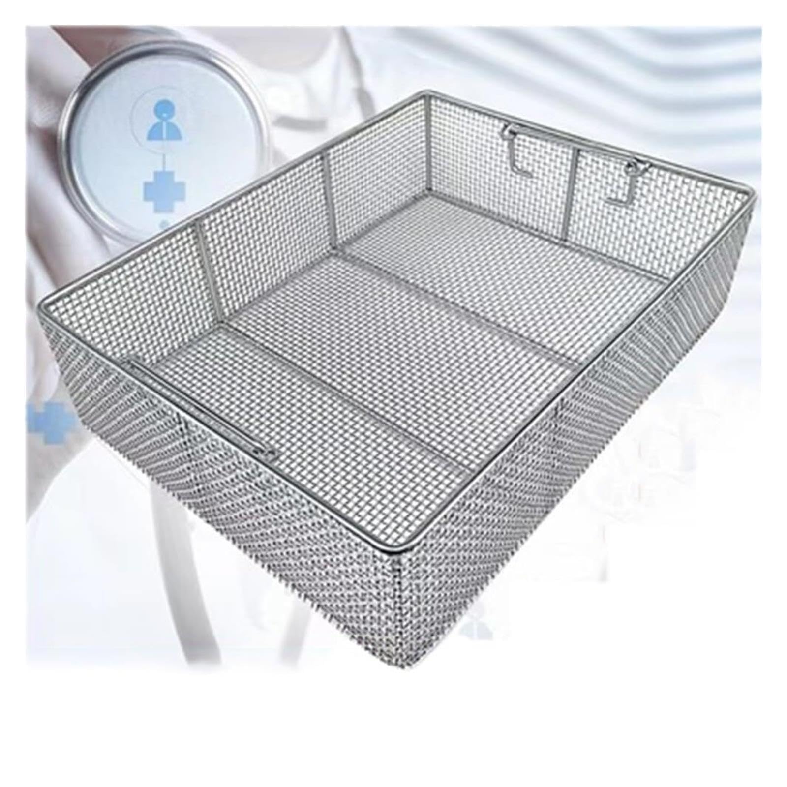 Cestello chirurgico in acciaio inox perforato per sterilizzazione