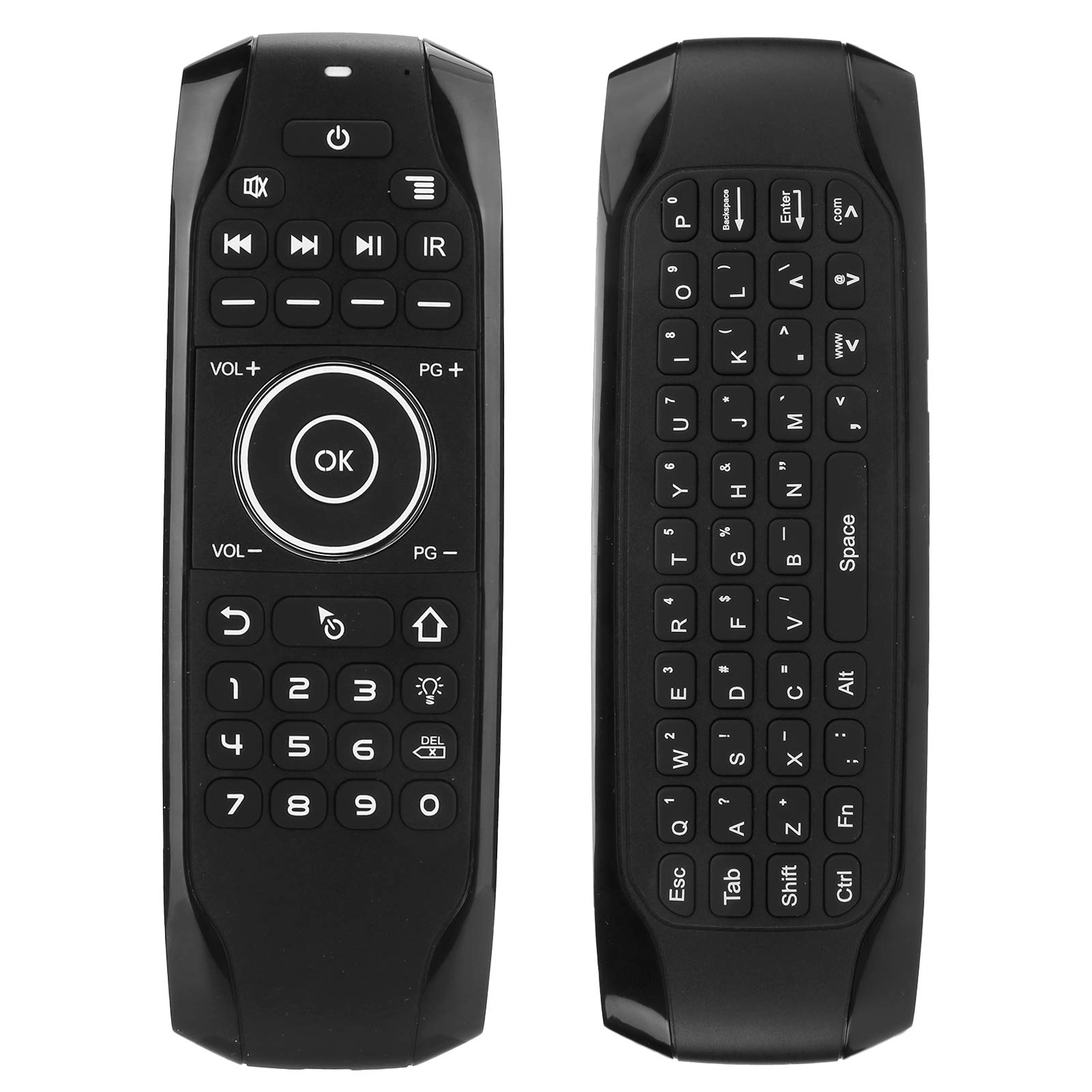 Air Mouse Keyboard, Bluetooth 5.0-Fernbedienung mit Hintergrundbeleuchtung, für Android-TV-Box-Computertelefone, Smart-TV, 5-Tasten-IR-Lernen, mit Bewegungserkennung