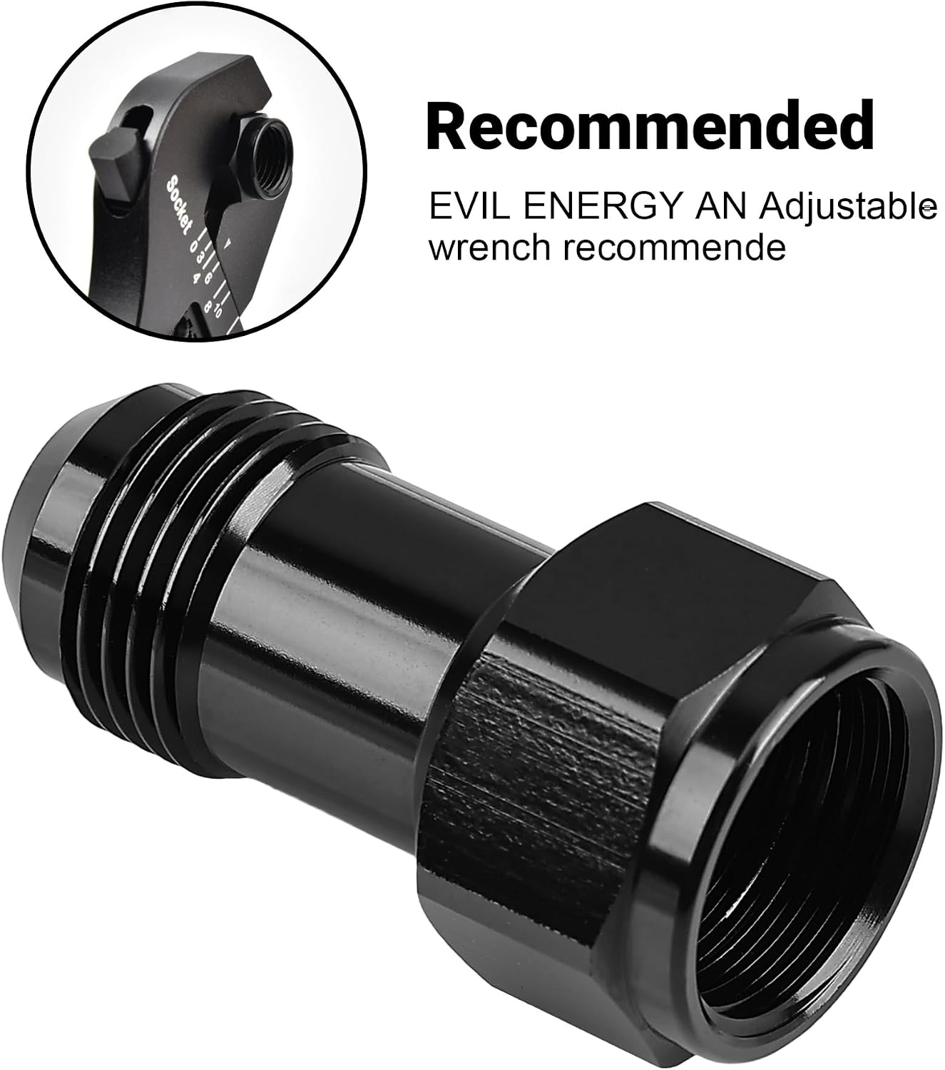 EVIL ENERGY 10AN Extender Female to AN10 Male Extension Fitting Adapter Aluminum