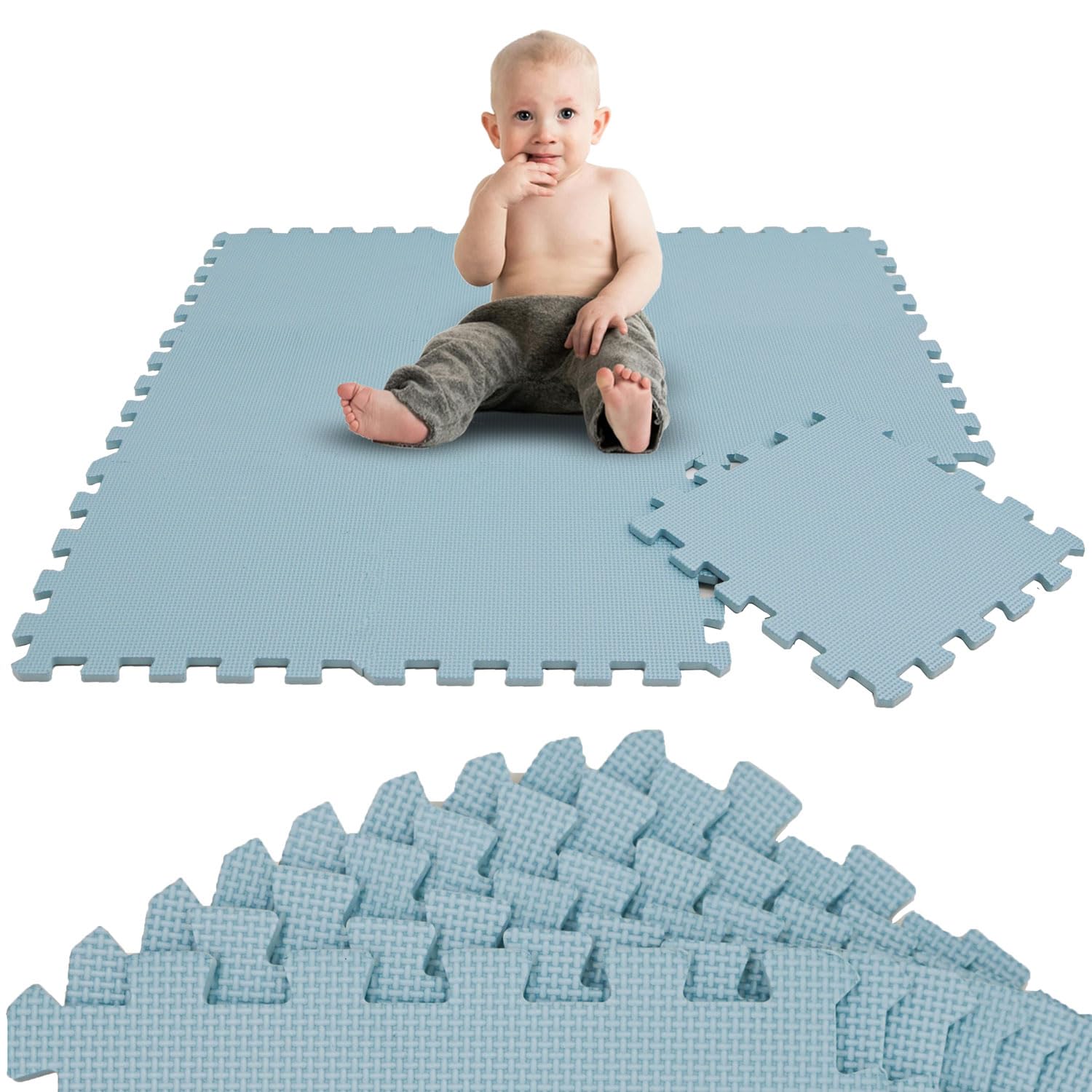 LittleTom 9 Piezas Alfombra Bebé Desde el Primer Mes - 30x30 Colchoneta Bebé Suelo - Alfombra Puzzle Bebé - Alfombra Bebe Acolchada Plegable Alfombra Infantil Alfombra Puzzle Bebe Alfombra Niños Foam