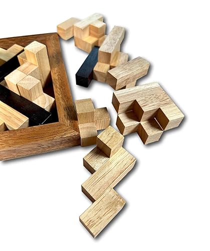 Miniatura 4 de Step Pyramid - 20 pcs Puzzle - Challenging 3D Wooden Brain Teaser Puzzle