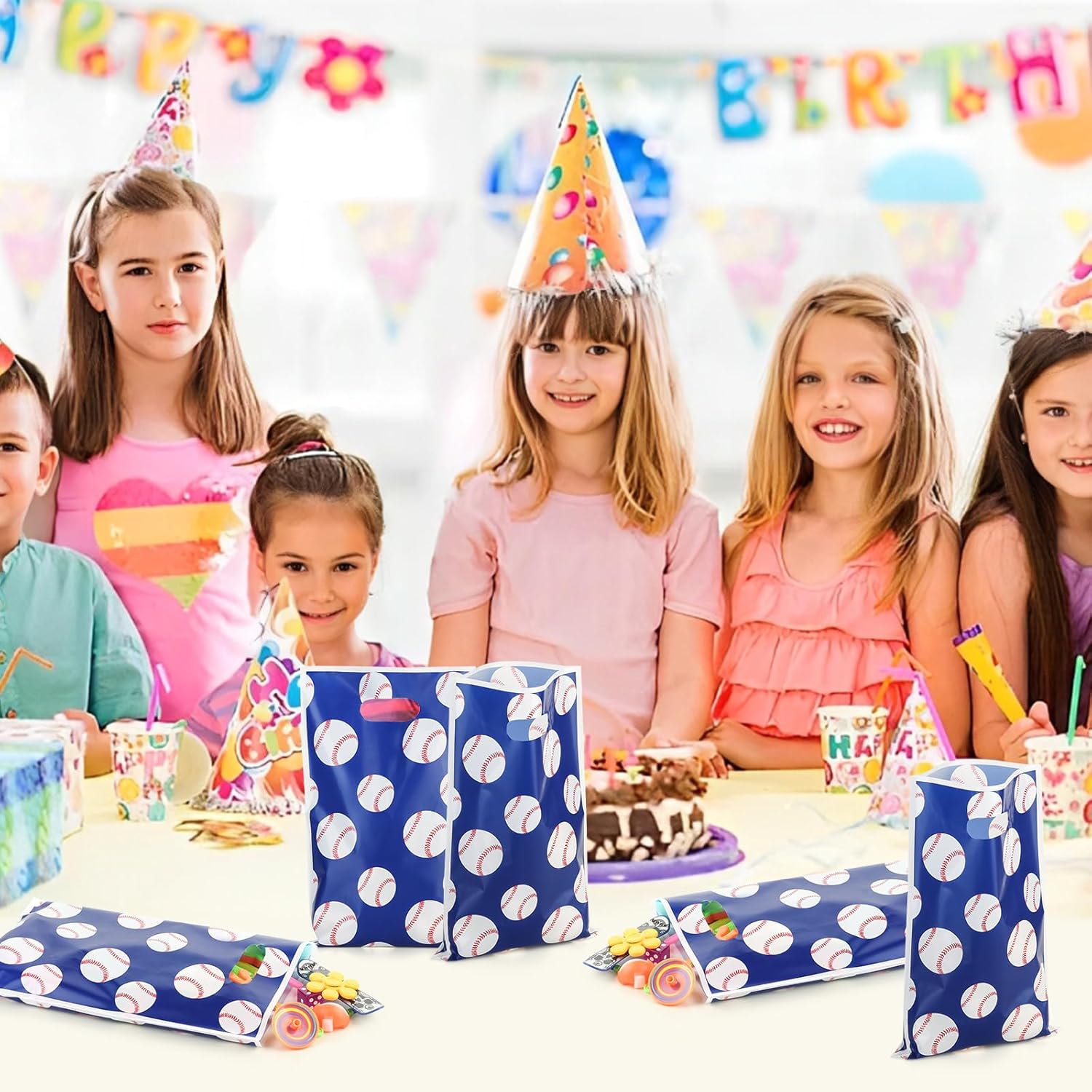 PintreeLand 40PCS Baseball Goodie Bags, Baseball Themed Party Favor Bags for Sport Themed Festival Birthday Party Decoration - Image 2