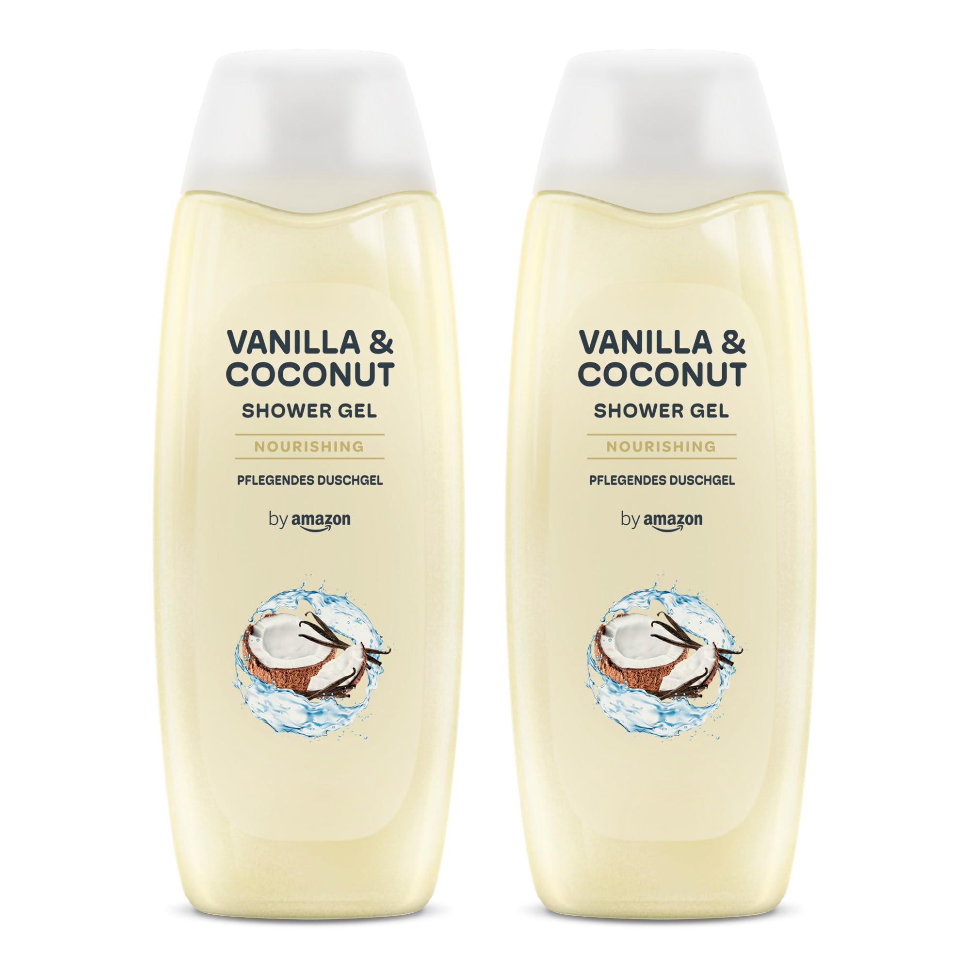 by Amazon Vanilla & Coconut Shower Gel, 2 x 500ml