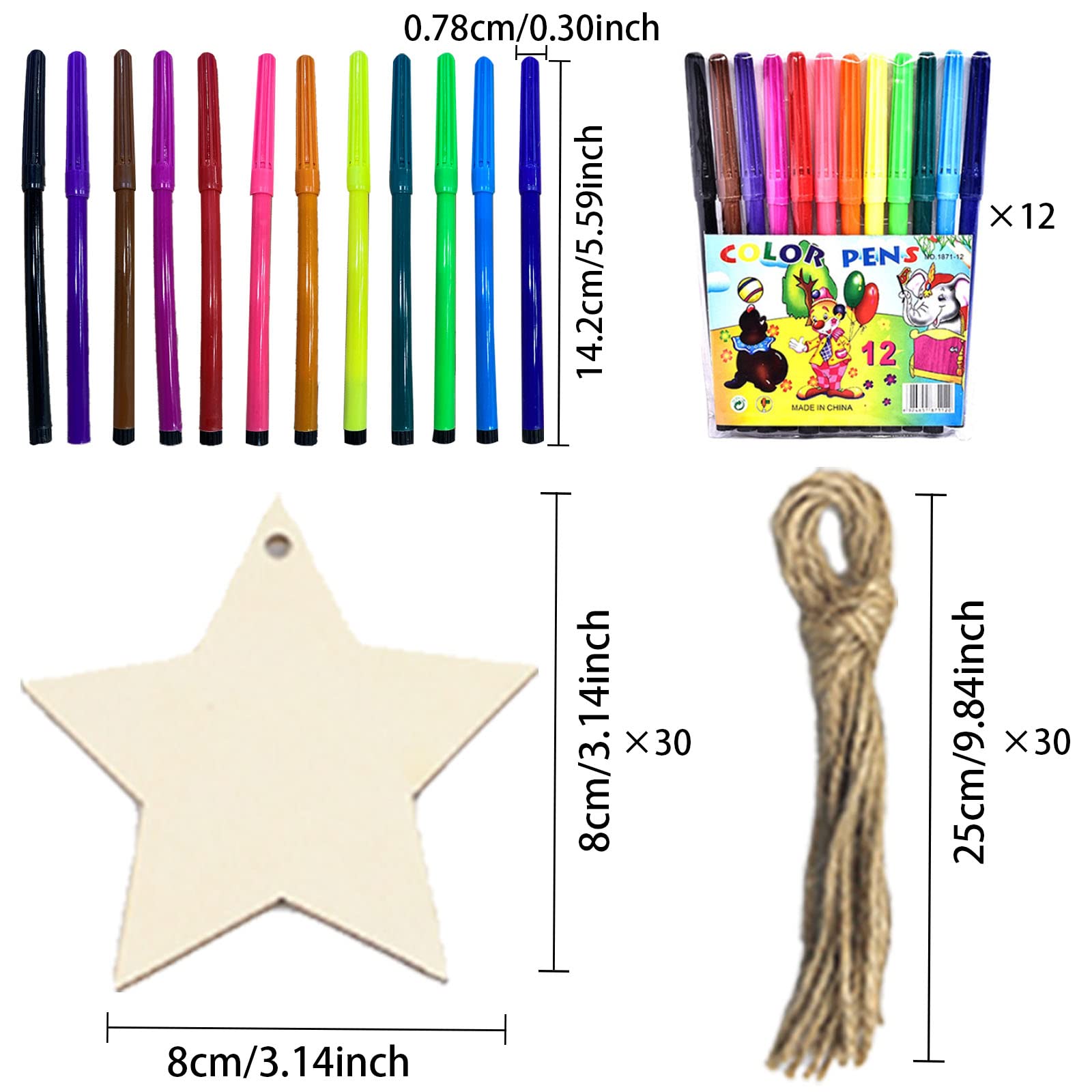 DIY Christbaumschmuck Zum Bemalen Set 24 Weihnachts Holzanhänger Zum Bemalen - DIY Bastelset Für Familien Amazon Weihnachtsbaumschmuck