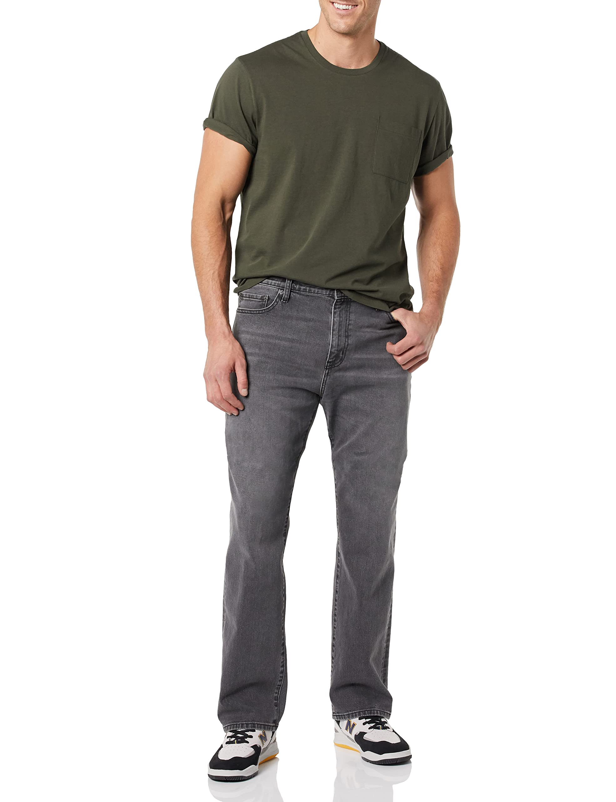 Amazon Essentials Jeans dritti con taglio bootcut - colori fuori produzione Uomo