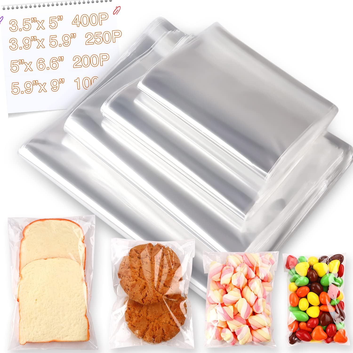 950pcs Self Sealing Bags