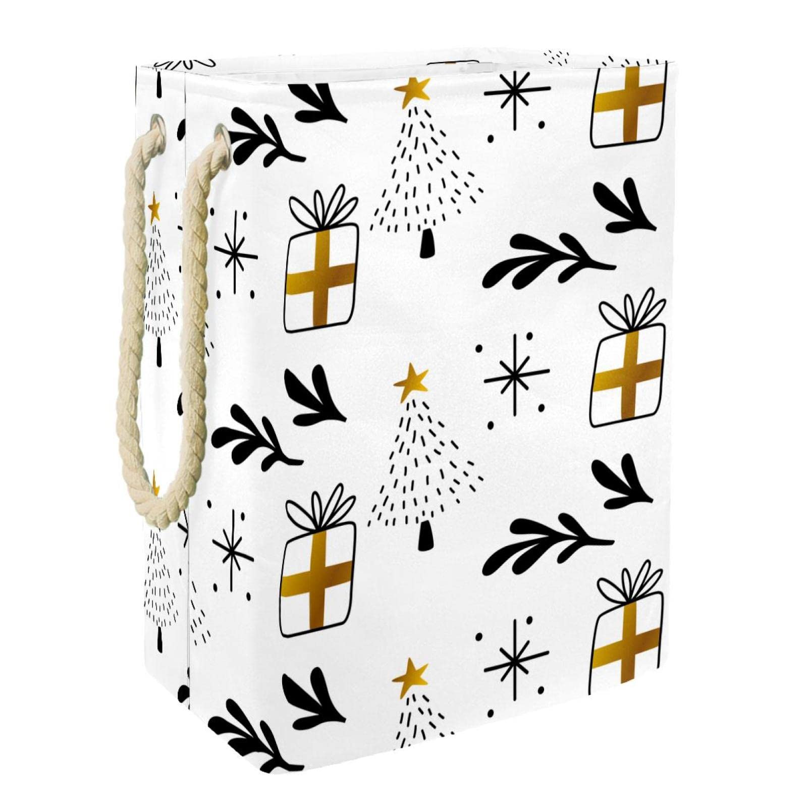 Panier à linge sale étanche et pliable à motif sapin de Noël avec poignée