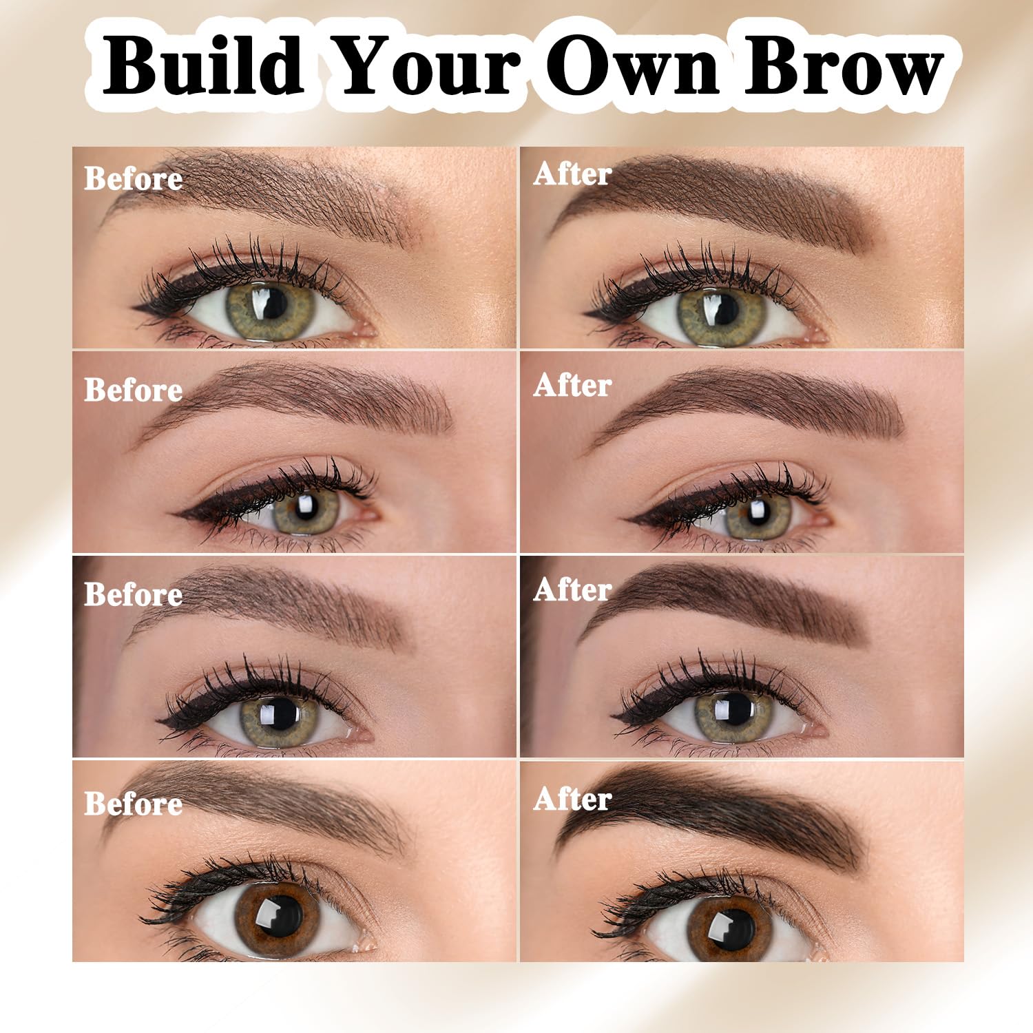 MOTIBACK 2-in-1 Brow Pen and Sealing Brow Gel with 20Pcs Eyebrow Card - Image 4