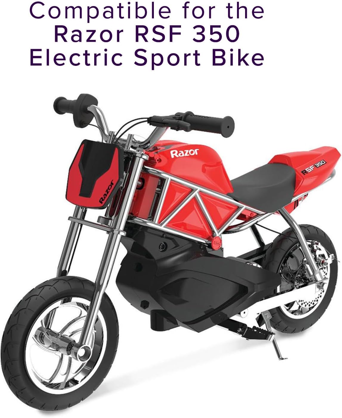 AlveyTech Premium 24 Volt Battery Pack for The Razor RSF350 Electric Sport Bike (7 Ah Standard Range, All Versions) - Replacement Set of 2 Rechargeable AGM Batteries with Wiring Harness