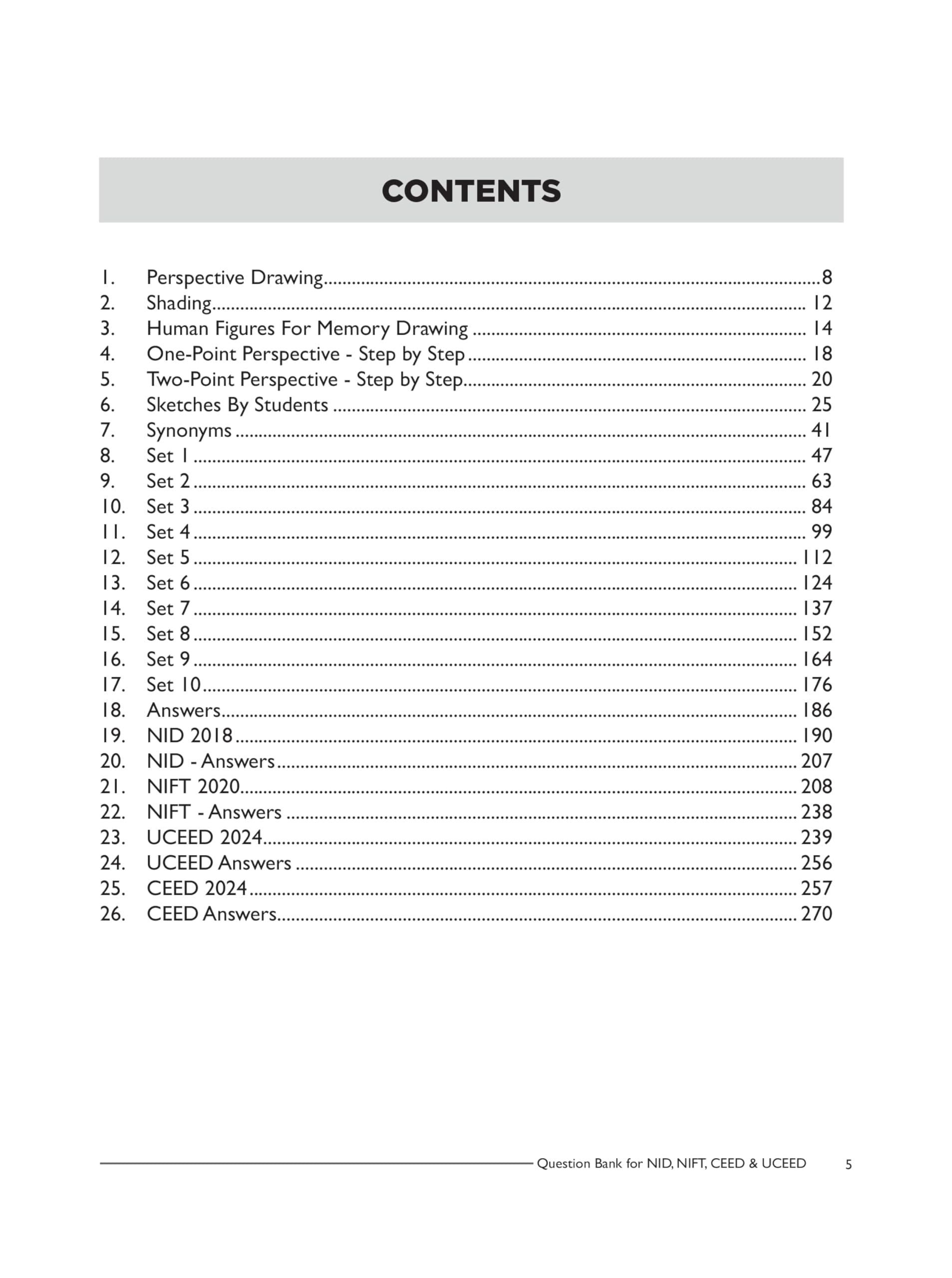 Question Bank for NID, NIFT, CEED & UCEED (Revised 2024 edition)