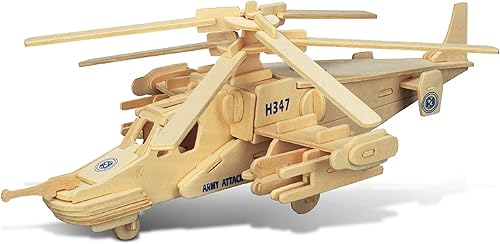 Puzzled Negro Tiburón 3d Madera Natural Puzzle