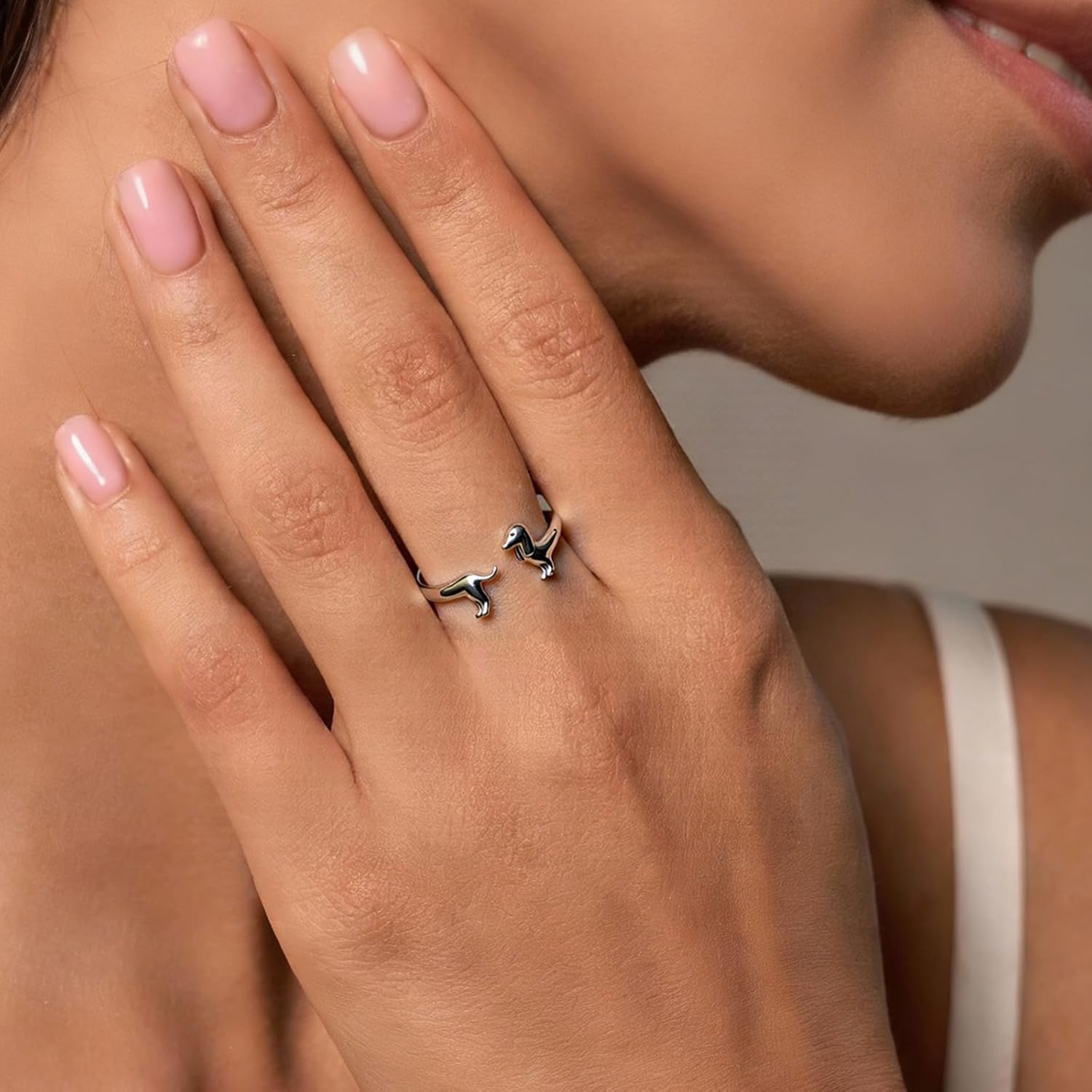 S925 Sterling Silver Adjustable Open Stacking Rings for Women, Minimalist Wrap Band, Hypoallergenic, Size 6-9, Gift Box Included, Thumb Ring Option - Image 2