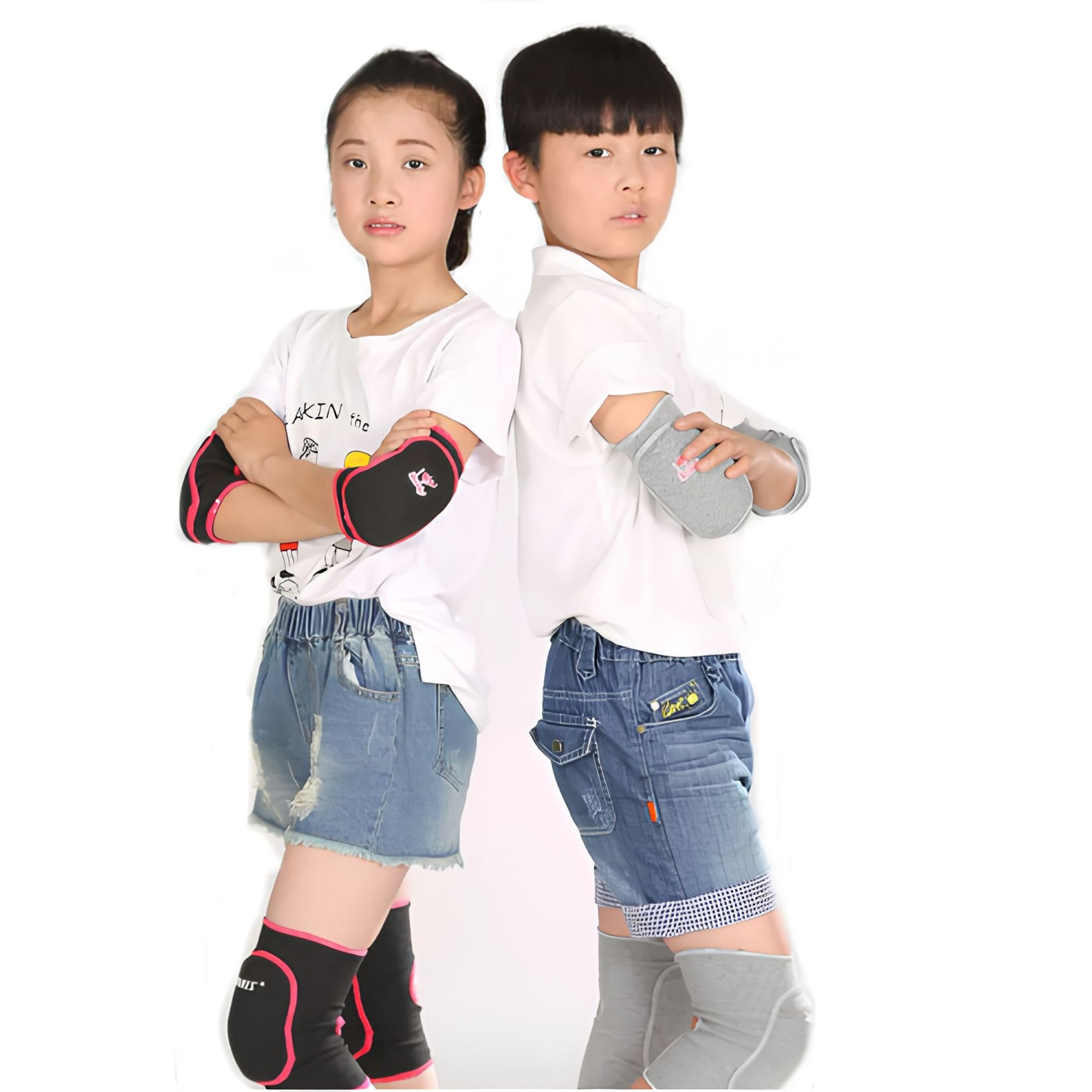 AOLIKES Adjustable Kids Elbow Guard for Skating, Cycling, Gymnastics, Sports - Enhanced Support and Protection for Ages 5-12 (Black)-image-15