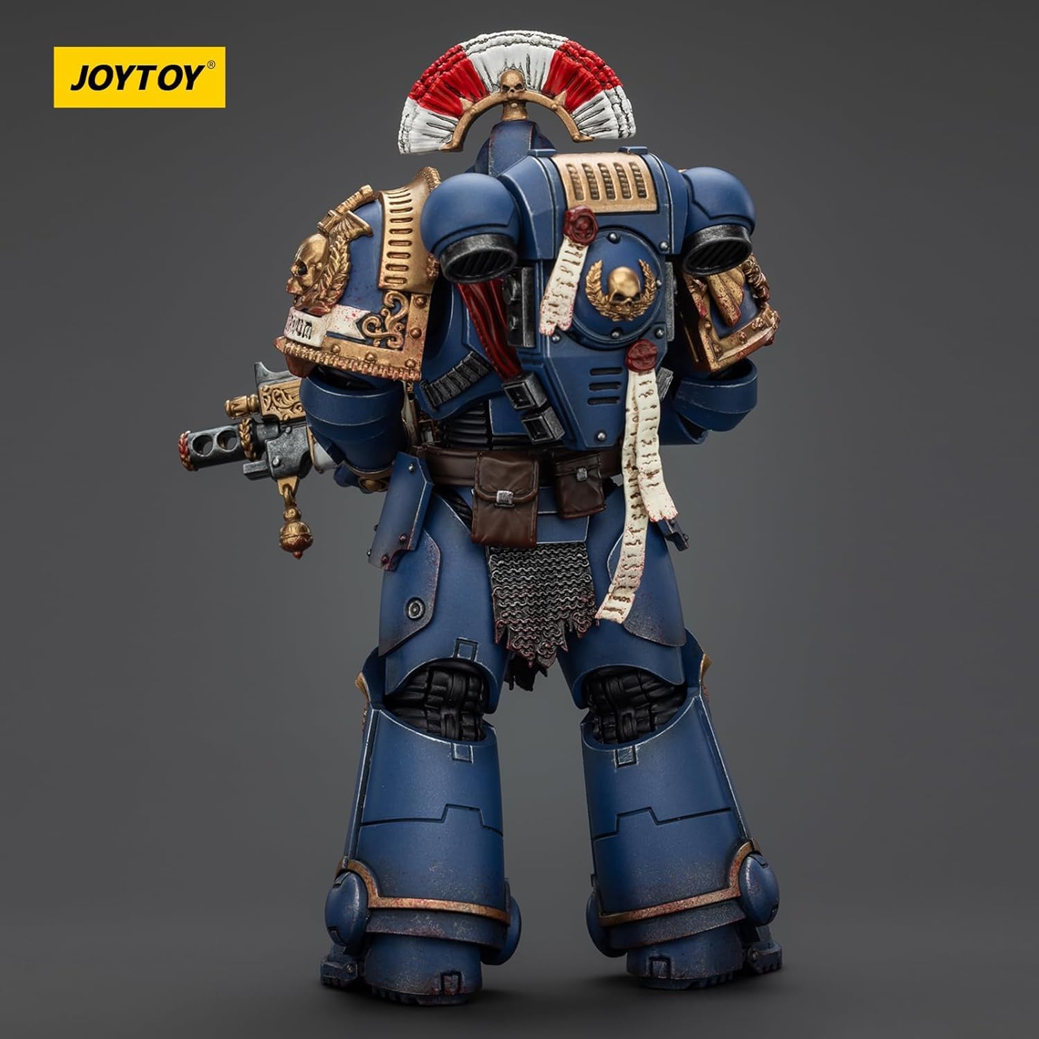 JOYTOY Warhammer 40 000 1/18 Ultramarines Relic Secundus pancerz z karabinem śrubowym, mieczem łańcuchowym i pistoletem śrubowym, 12,8 cm, zestawy kolekcjonerskich figurek akcji