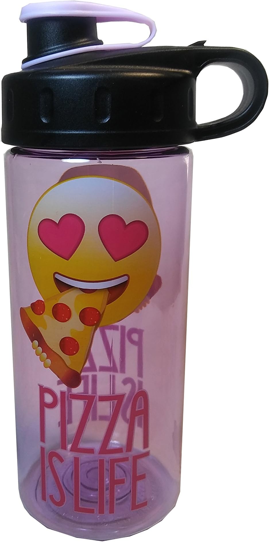 Cool Gear 16 fl oz BPA Free Water Bottle with Fun Phrase Emoji PIZZA IS LIFE