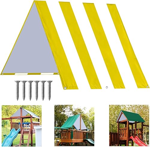 Miniatura 11 de ABCCANOPY Juego de lona de repuesto de 52 x 90 pulgadas para parques infantiles, pantallas de sombra (verde)