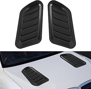 2PCS Car Hood Vents, Hood Scoops for Cars, Decorative Intake Scoop Turbo Bonnet Vent