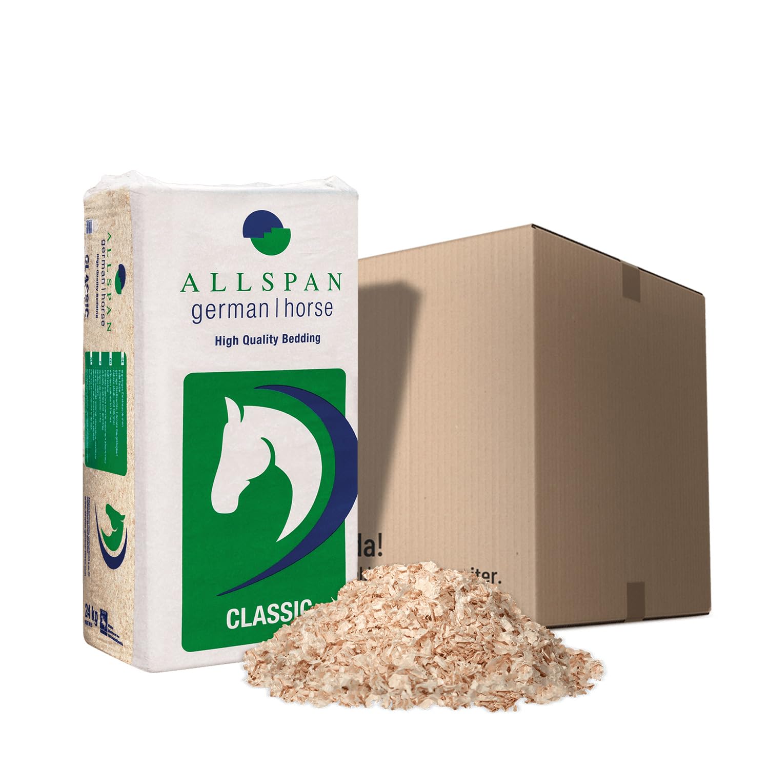 Allspan German Horse Classic - Virutas de madera (24 kg, 1 caja de cartón) Paligo