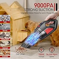 Vista 2 de Cordless Handheld Vacuum Cleaner with Large Battery, Powerful Suction - For Car, Pet Hair, Office and Home Cleaning